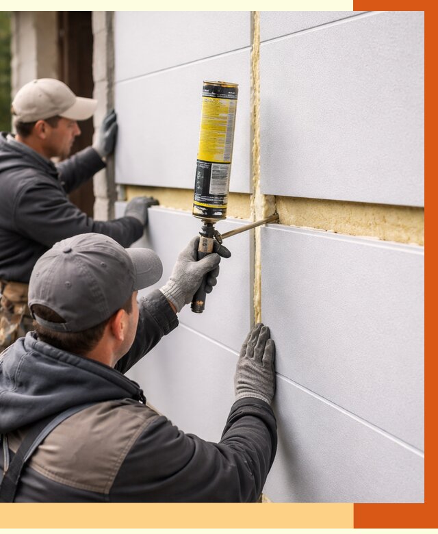 Утепление сэндвич панелей ППУ в Кирово-чепецке от 4567 руб. за м2 | ТепломастерКрв