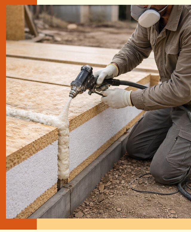 Утепление СИП-панелей пенополиуретаном (ППУ) в Кирово-чепецке