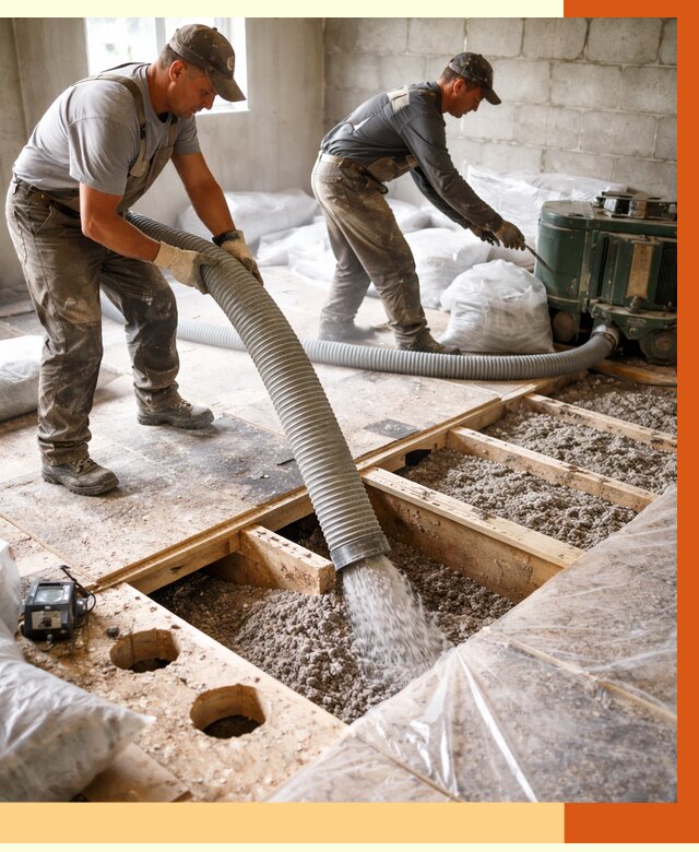 Заполнение пустот перекрытий в Кирово-чепецке от 4893 руб. под ключ | ТепломастерКрв