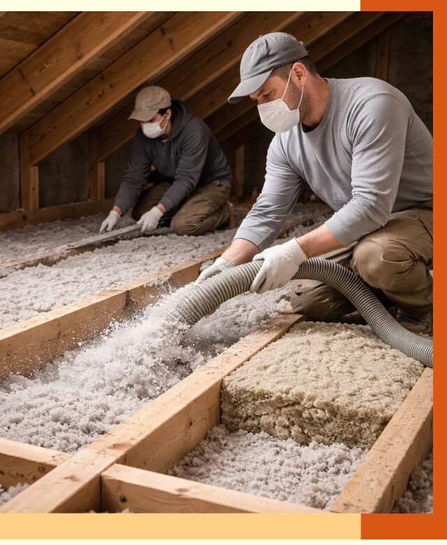 Заполнение полостей чердачного перекрытия в Кирово-чепецке от 4893 руб. | ТепломастерКрв