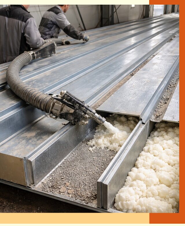 Заполнение пустот кровельных панелей в Кирово-чепецке от 7829 руб. под ключ | ТепломастерКрв