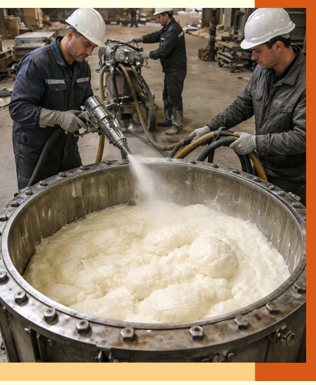 Заливка ППУ в емкости в Кирово-чепецке от 7884 руб. — утепление емкости под ключ | ТепломастерКрв