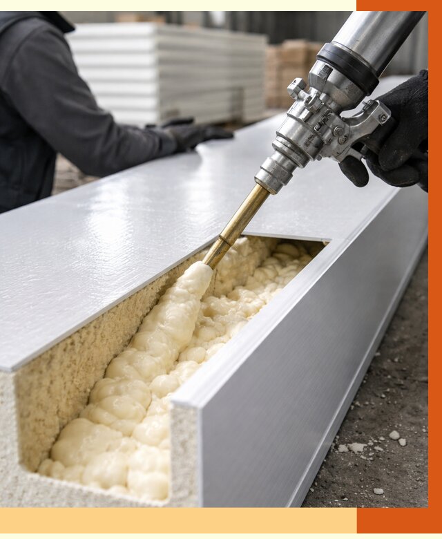 Заполнение пустот холодильных панелей в Кирово-чепецке от 8156 руб. | ТепломастерКрв