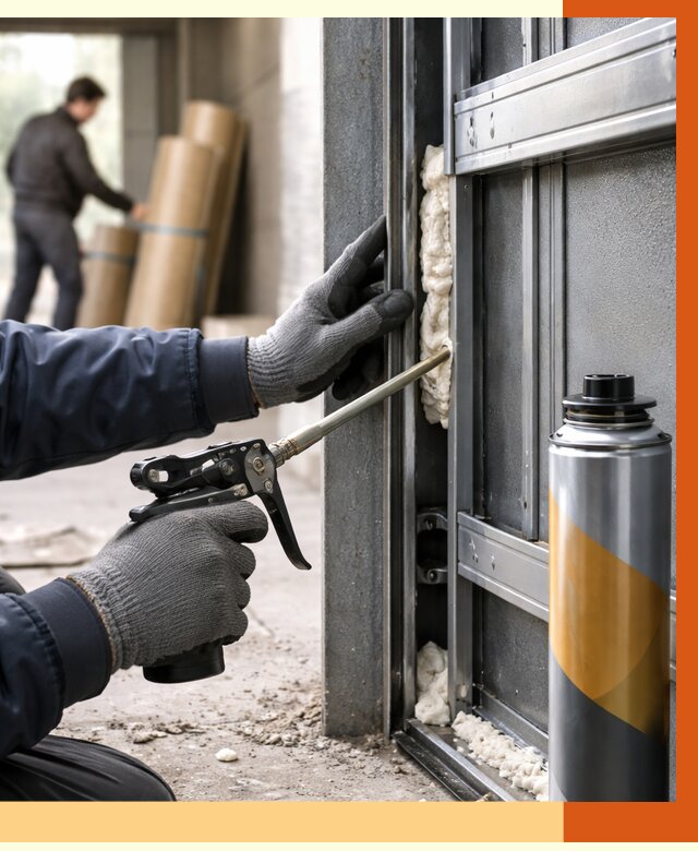 Заполнение пустот ворот в Кирово-чепецке от 4893 руб. — заливка ППУ, утепление под ключ | ТепломастерКрв