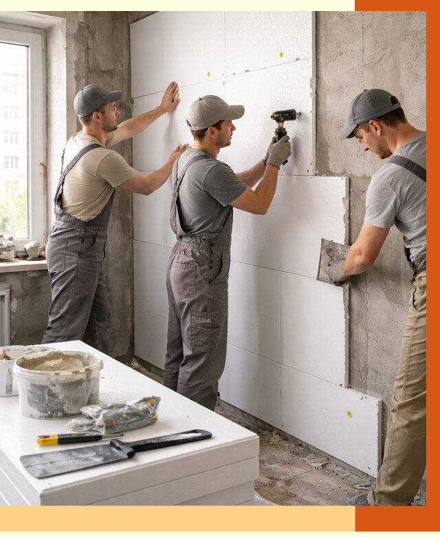 Утепление пенопластом домов и стен в Кирово-чепецке от 2012 руб. — ТепломастерКрв