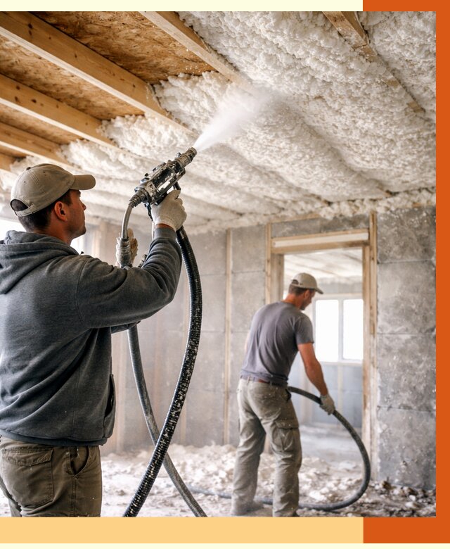 Утепление пеноизолом в Кирово-чепецке от 1740 руб./м2 под ключ | ТепломастерКрв