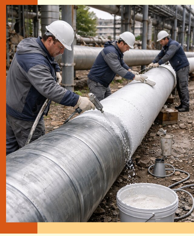 Утепление теплотрассы жидкой теплоизоляцией в Кирово-чепецке