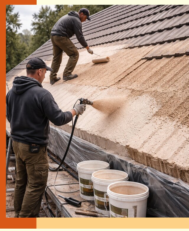 Утепление кровли жидкой пробкой в Кирово-чепецке для домов и зданий