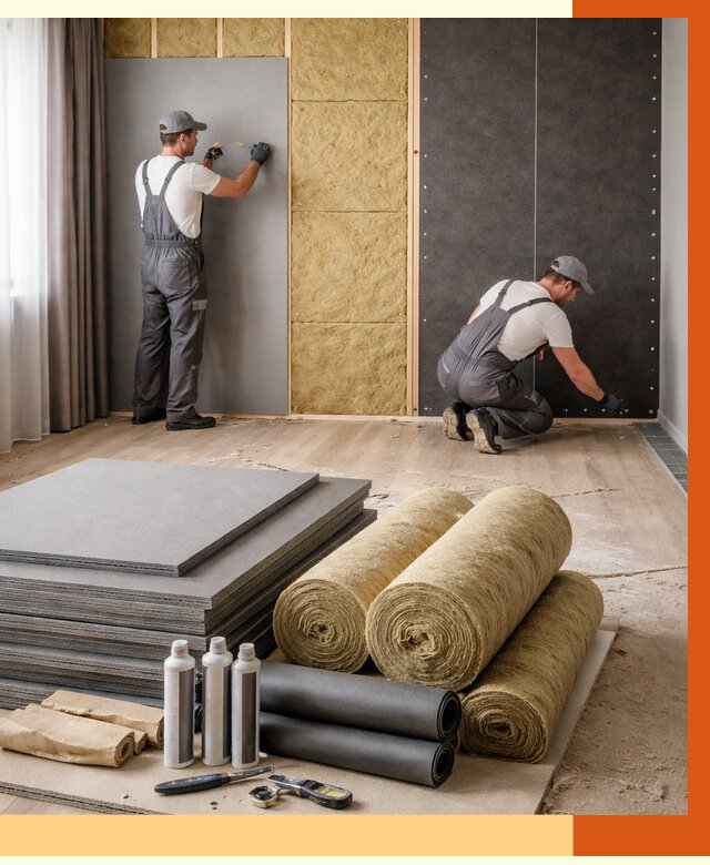 Шумоизоляция дома в Кирово-чепецке от 4893 руб/м2 — комплексная звукоизоляция под ключ | ТепломастерКрв