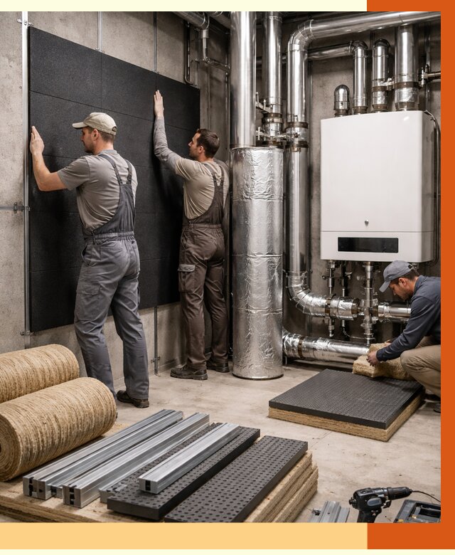 Шумоизоляция котельной в Кирово-чепецке от 7068 руб. под ключ | Профессиональная звукоизоляция — ТепломастерКрв