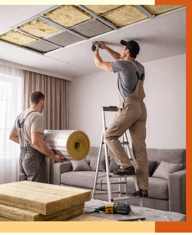 Шумоизоляция потолка в Кирово-чепецке от 2447 руб. под ключ | Профессионально — ТепломастерКрв