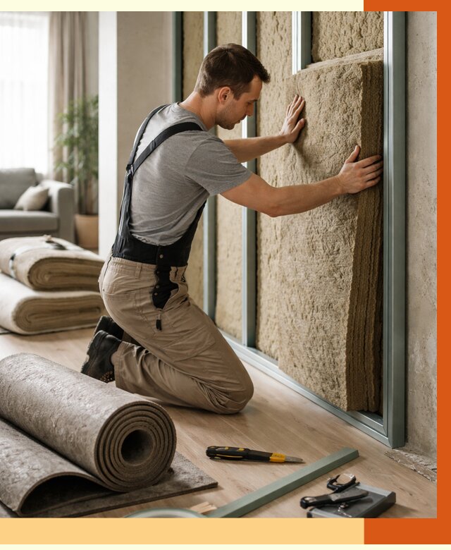 Шумоизоляция перегородок в Кирово-чепецке от 1794 руб. за м2 — ТепломастерКрв