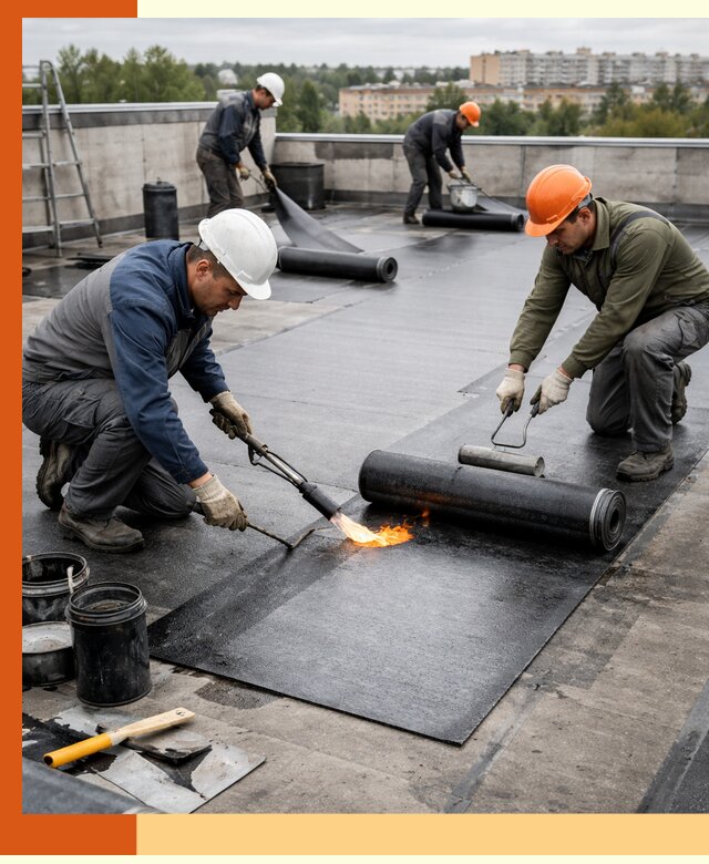Профессиональная гидроизоляция плоской кровли в Кирово-чепецке