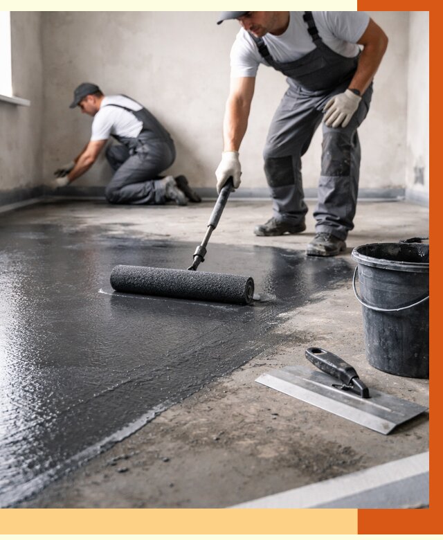 Профессиональная гидроизоляция пола в Кирово-чепецке от 9243 руб. под ключ | ТепломастерКрв