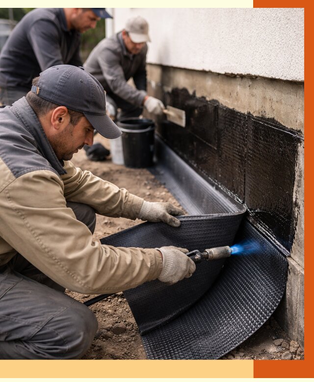 Гидроизоляция цоколя и отмостки в Кирово-чепецке от 9243 руб. — ТепломастерКрв