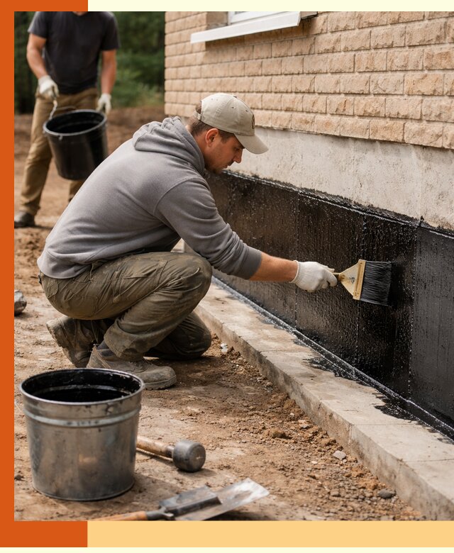 Гидроизоляция цоколя домов и зданий в Кирово-чепецке эффективными методами