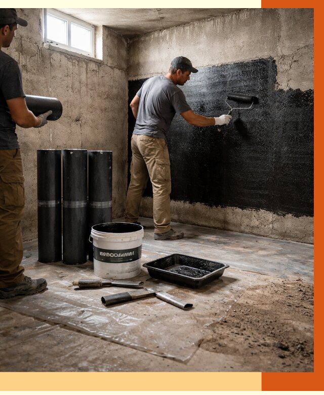 Гидроизоляция подвала в Кирово-чепецке от 3806 руб. под ключ | Профессионально — ТепломастерКрв