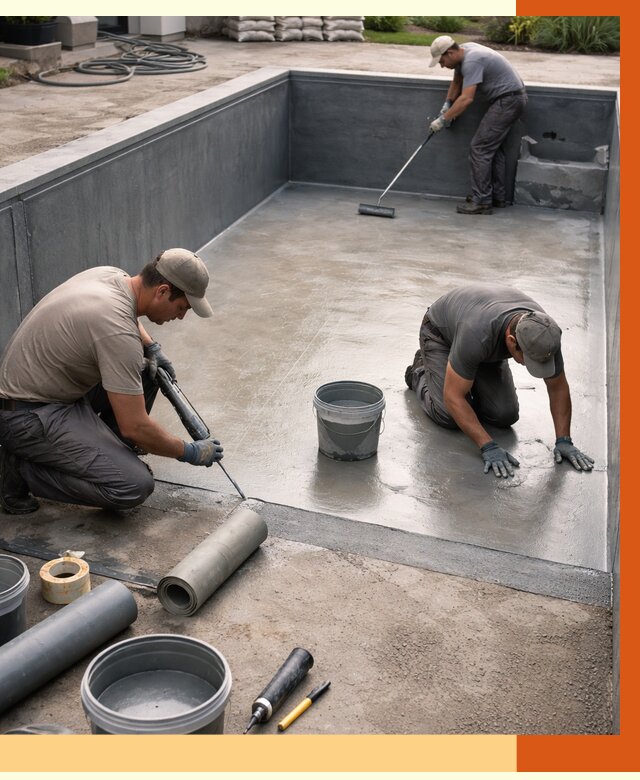 Профессиональная гидроизоляция бассейна в Кирово-чепецке от 7068 руб. за м2 | ТепломастерКрв