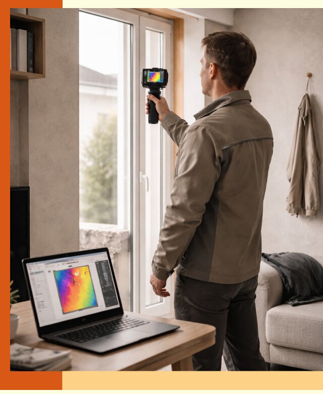 Тепловизионное обследование квартиры в Кирово-чепецке для поиска утечек тепла