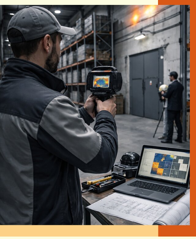 Тепловизионное обследование склада в Кирово-чепецке от 7068 руб. | ТепломастерКрв