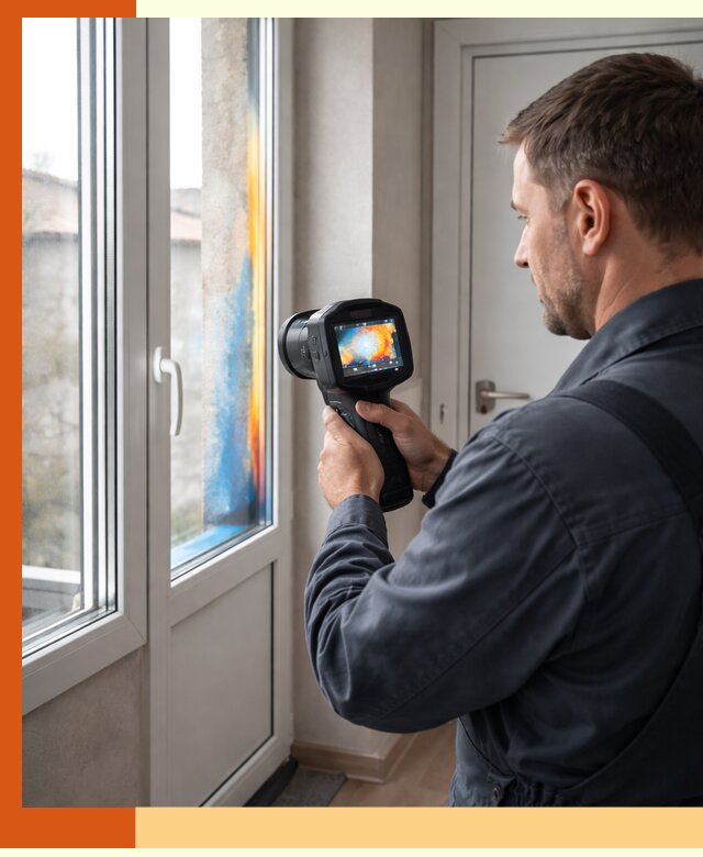 Тепловизионное обследование окон и дверей в Кирово-чепецке