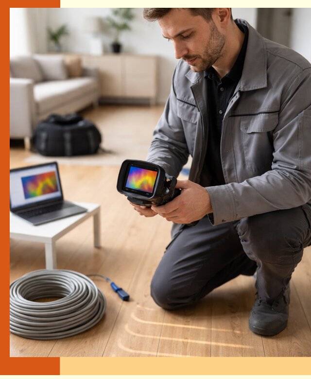 Тепловизионное обследование тёплого пола в Кирово-чепецке для точной диагностики