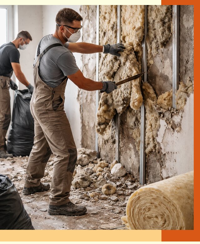 Демонтаж старого утеплителя в Кирово-чепецке от 3806 руб. — работы под ключ | ТепломастерКрв