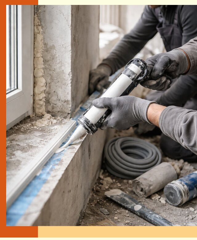 Герметизация стыков и примыканий зданий в Кирово-чепецке