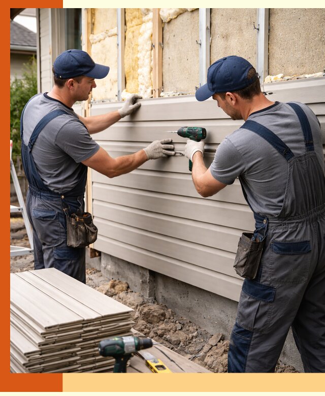 Монтаж сайдинга после утепления в Кирово-чепецке качественно и надежно